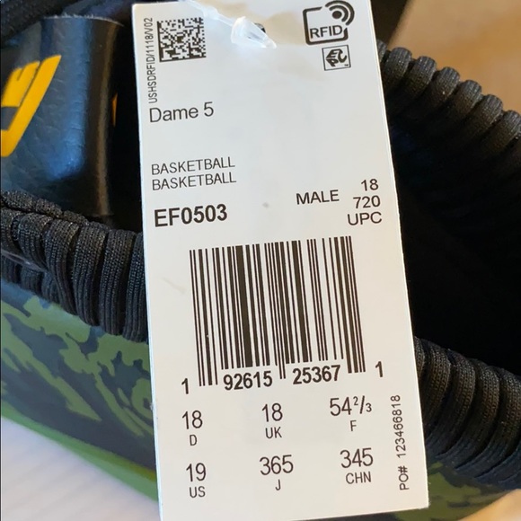 NWT Mens Adidas Dame 5 Basketball Sneaker - Picture 8 of 8